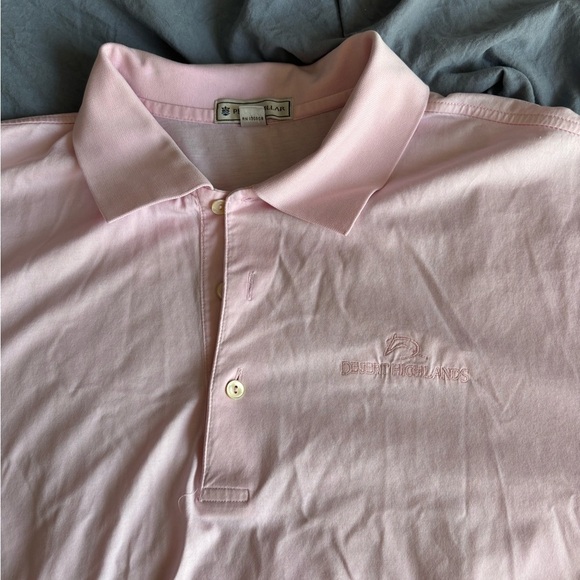 Peter Millar Men’s Medium Pink 100% Cotton NWOT Polo Desert Highlands Size L - Picture 6 of 13